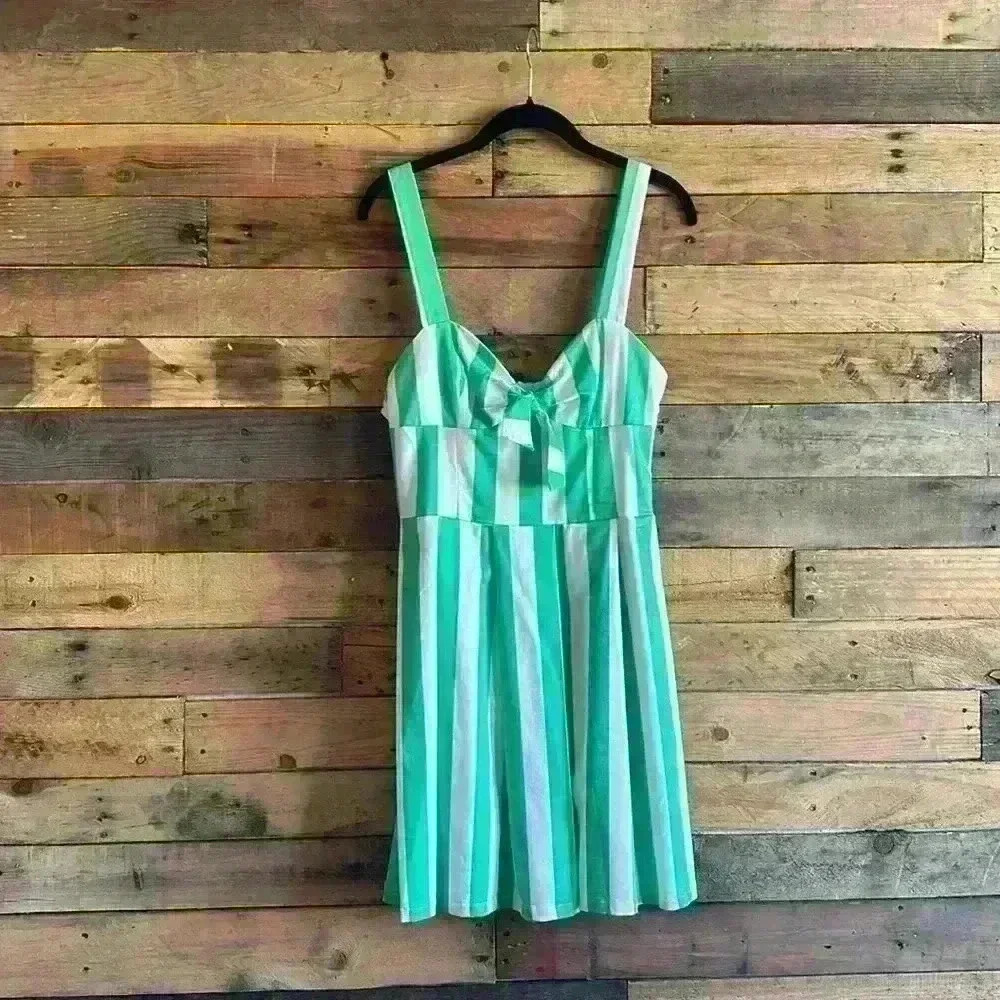 MSKollection Women’s M Retro Striped Dress Versatile Strap Summer Pin Up Playful - Picture 10 of 13